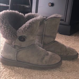 Gray Button Uggs